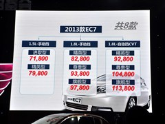 2013款 三厢 1.8L  CVT旗舰型